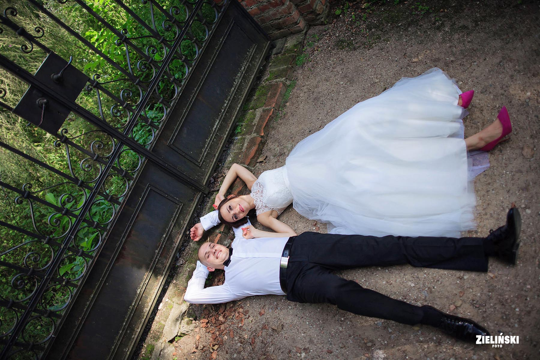 Pałac w Kozłówce - sesja ślubna - zdjęcie nr 14